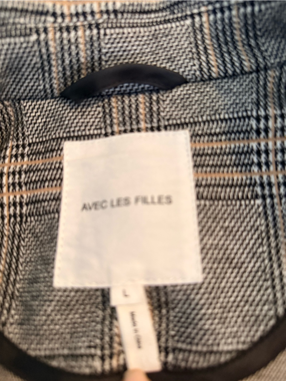 Avec Les Filles Longline Plaid Blazer Anthropologie size Large - Picture 8 of 9